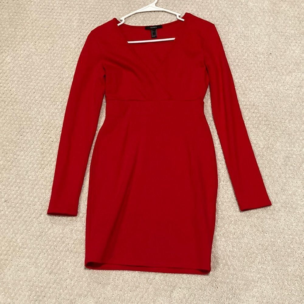 Forever21 Red long sleeve dress